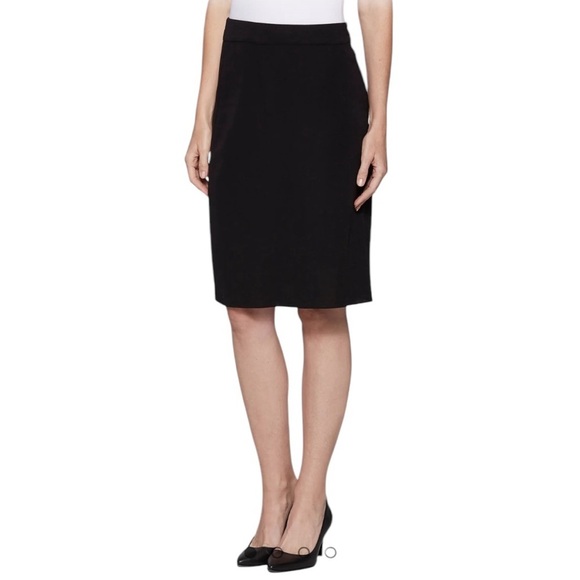 Misook Small Straight Knit Skirt Black Minimalist Staple Office Siren Pull On - Picture 13 of 13